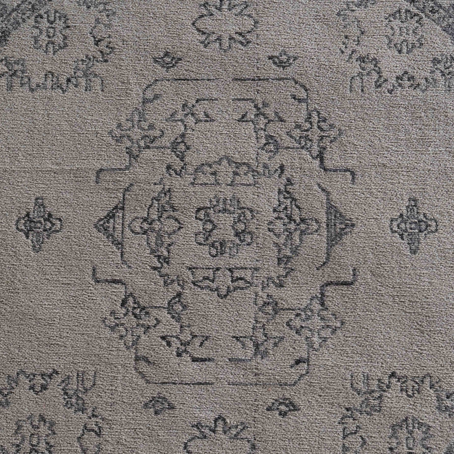 Poet Ivory Cotton Woven Round Rug