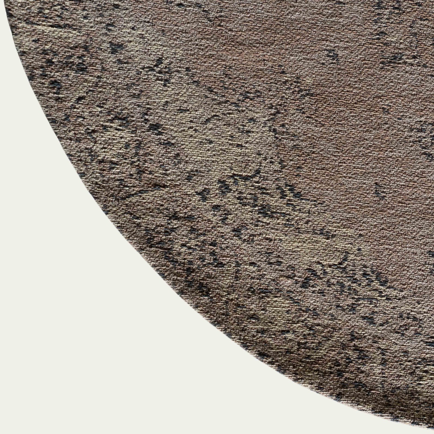 Queensway Peach Cotton Woven Round Rug